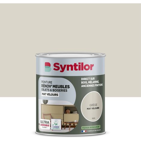 Pintura SYNTILOR para renovación de muebles y objetos, color gris terciopelo, 0,25 L SYNTILOR (1/5)