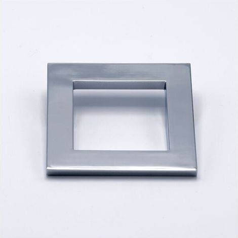 Maniglia quadrata sporgente effetto cromato lucido 80x80x14mm - 317 Concept