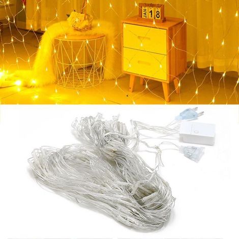 Bardusch - Lumières de Noël extérieures étanches en filet à LED 4.9x4.9ft pour mariage de Noël (1/4)
