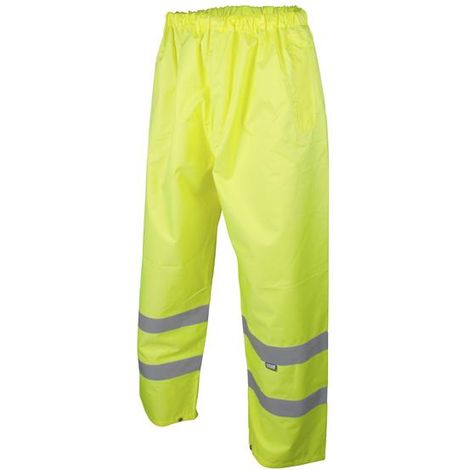 High-Visibility Yellow Motorway Trousers for Men, XL (44-inch) - Scan SCAHVMTXL