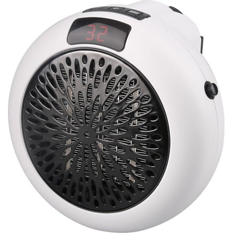 900-W-Steckdosen-Heizlüfter, Mini-Elektroheizung, tragbare Heizung, Weiß (1/4)