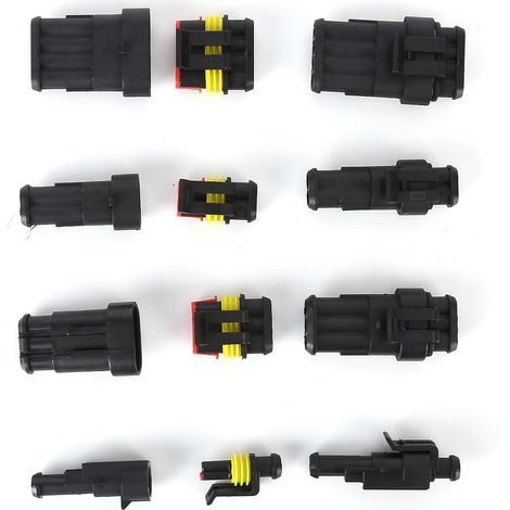Kit 300 connecteurs électriques étanches pour câblage auto et moto, fiches à visser, assortiment de bornes (1/5)