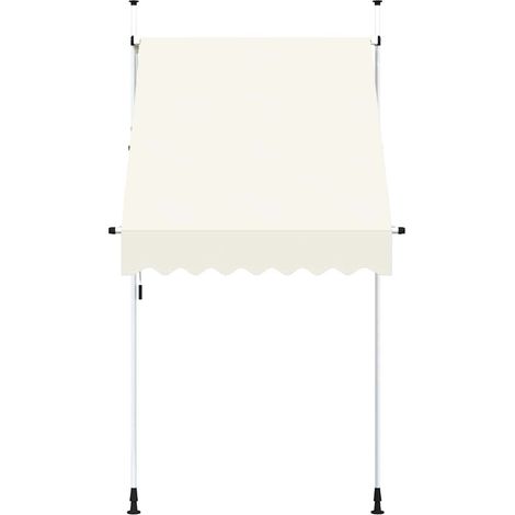 Manueller, einziehbarer Markisen 150 cm Creme