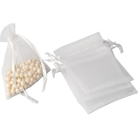 Lot de 100 sachets en organza, 9 x 12 cm, sachets à bijoux - Lot de 100 sachets en organza, 9 x 12 cm, sachets à bijoux