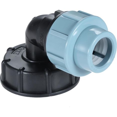 IBC Raccord coudé pour tuyau d'eau 20 mm Connecteurs d'eau de jardin Adaptateur de réservoir pour réservoir coudé (1/5)