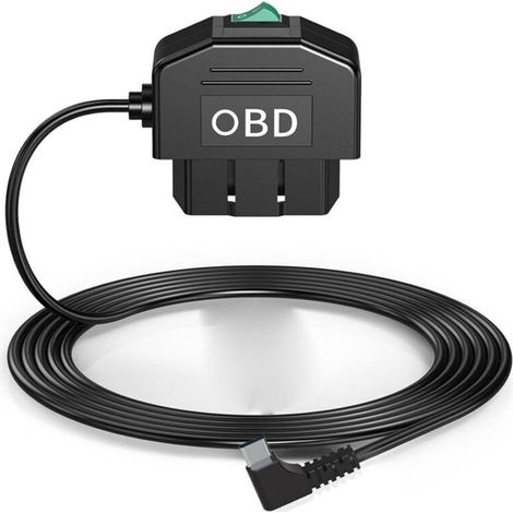 Kit Câblage OBD Caméra Tableau de Bord USB Type C avec Alimentation 12-24V à 5V 3A