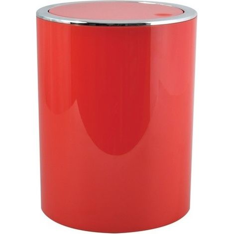Poubelle à bascule KAMAKA 6L Rouge MSV (1/5)