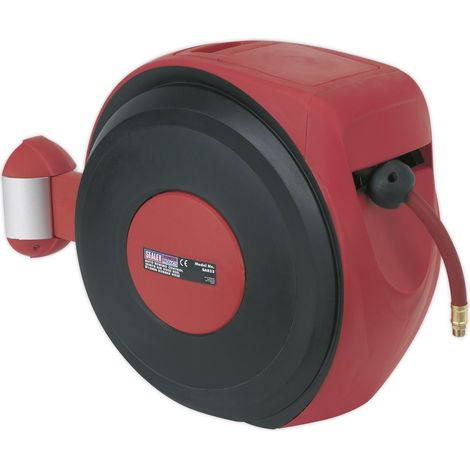 Sealey SA823 20m Auto-Rewind Control Rubber Air Hose Reel 10mm ID