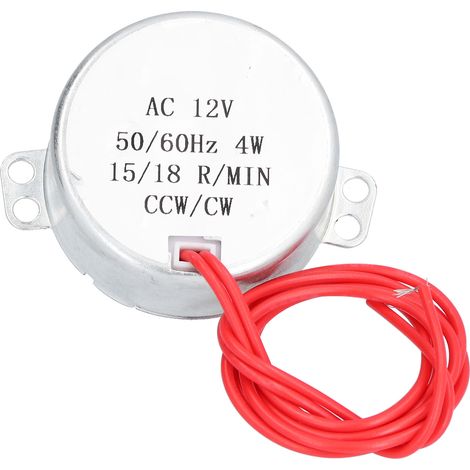 Kit d'accessoires pour moteur synchrone (2 pièces) 15/18 tr/min, rotation horaire/antihoraire, 4 W, 12 V CA, 50 TYC (1/5)