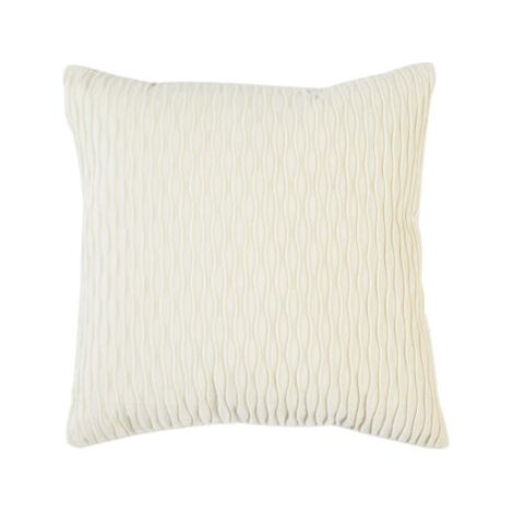 Pair Housse de coussin velours, lot de 2 taies d'oreiller carrées, modernes et décoratives, 45x45 cm, blanc de riz pour salon, chambre. (1/4)