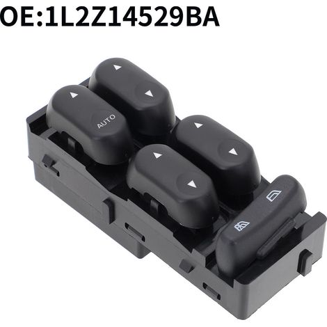 1L2Z14529BA is a power window switch for Ford Explorer vehicles manufactured between 2001 and 2003. (1/4)