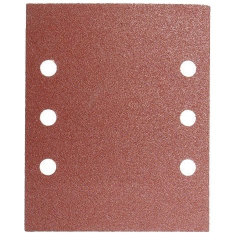 Carta Vetrata Di Ricambio Con Velcro 114x140 mm. Con Fori Grana 120 (10 Pezzi)