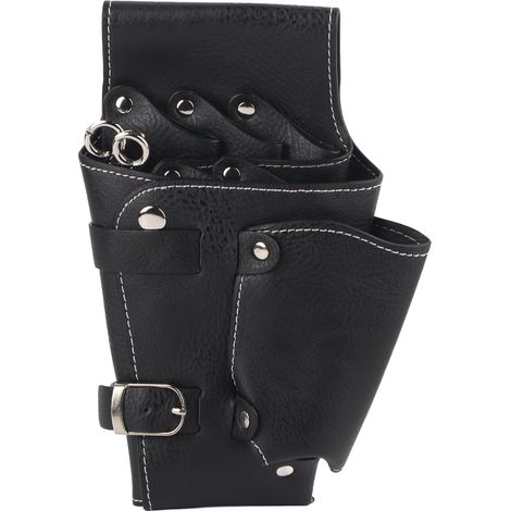 Sac à ceinture pour ciseaux de coiffure, porte-peigne et rangement d'outils de barbier. (1/5)