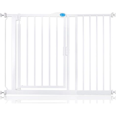 Bettacare Auto Close Stair Gate, 111cm - 118cm, White, Pressure Fit Safety Gate, Baby Gate