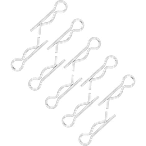 Goupilles fendues de type R 1,2 x 20 mm, goupilles de retenue zinguées, clips à ressort, épingles à cheveux (1/5)