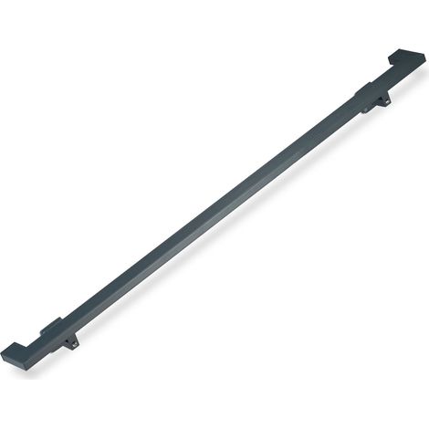 Corrimano da parete dal design moderno 10 x 100 cm supporto saldo montaggio semplice in acciaio zincato antracite 130009456