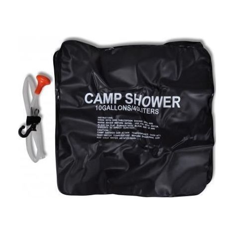 HONORNIC - Douche solaire de camping et voyage 40 L - VIDAXL - Noir (1/3)