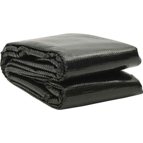 Couverture de piscine noire 260 x 160 cm PE (1/5)