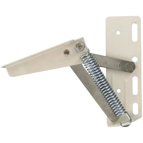 Ferrure d'abattant avec ressort ouverture 75° acier gauche – LMC - FER60G