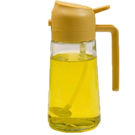 Distributeur d'huile de cuisine, bouteille distributrice d'huile de cuisine, 2 en 1 (1/5)