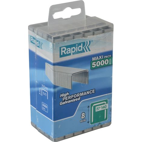 140/8 8Mm Galvanised Staples Poly Pack 5000