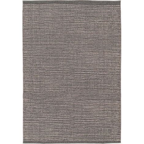 VIVARAISE - Tapis Vivaraise Tulla - Tapis décoratif structuré gris anthracite en jute et fibres recyclées (160 x 230 cm) (1/5)