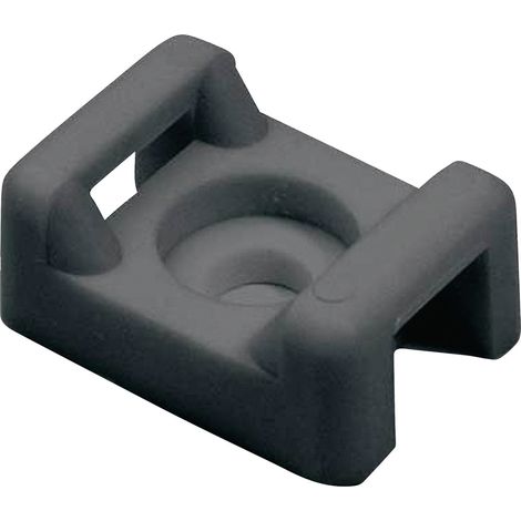 HellermannTyton CTM1-PA66-BK Befestigungssockel schraubbar, nieten 151-30400 Schwarz 1 St.