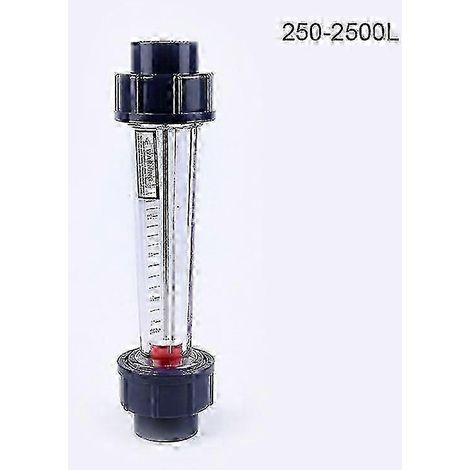 Débitmètre en plastique DN25, rotamètre, outil de mesure de liquides pour usage industriel, 250 à 2500 L (1/5)