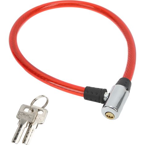 Câble antivol robuste en acier pour vélo et moto, portable et facile à utiliser, application large pour portail et équipements extérieurs. (1/5)