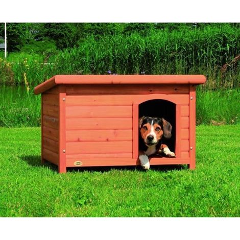 TRIXIE Naturale Hundehütte mit Flachdach