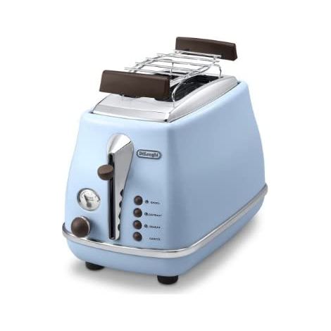 DELONGHI CTOV 2103.AZ Grille Pain Icona Vintage - Bleu et Marron (1/5)