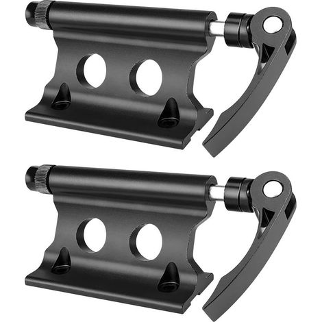 Lot de 2 supports de fourche de vélo, porte-vélo de voiture, VTT, vélo de route, VTT, support de fourche avant en alliage d'aluminium, support de fourche avant pour transport, voyage, extérieur (1/5)