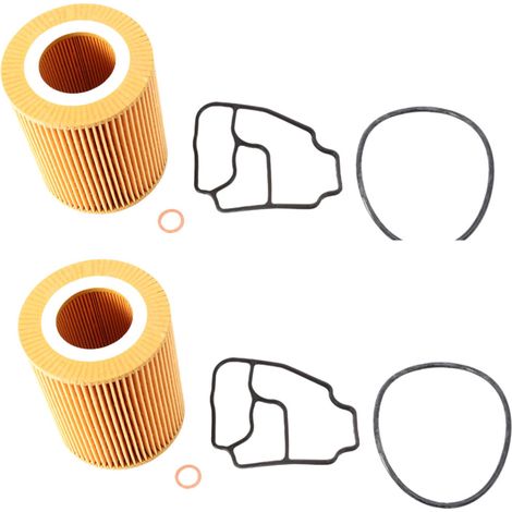 Zwei Ölfilter und Gehäusedichtungssätze für die Modelle E39, E46, E60, X3, X5, Z3, Z4, 525i und 530i 11427512300