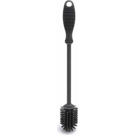 Brosse de nettoyage en silicone, manche de 25 cm de long, convient aux bouteilles isothermes, bouteilles d'eau, vases et verrerie, particulièrement adaptée aux petites bouteilles (1 pièce par paquet).