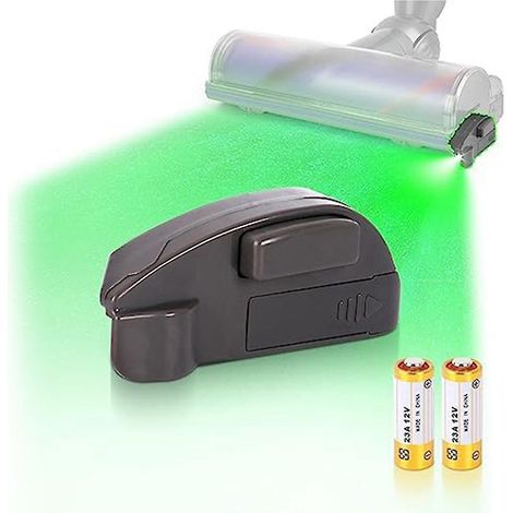 Détecteur de poussière avec éclairage LED, accessoire pour tête d'aspirateur, lumière LED verte (1/5)