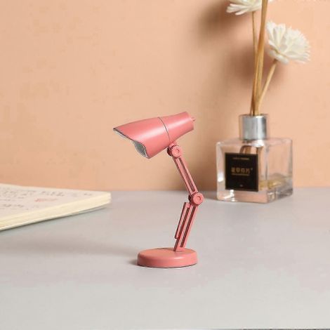 Mini lámpara de escritorio LED plegable magnética con clip (LD01 Rojo Rosa)