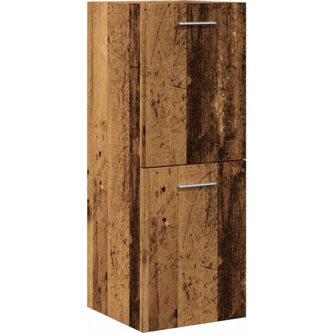 Bad-Hängeschrank Altholz-Optik 30x30x80 cm Holzwerkstoff vidaXL (1/5)
