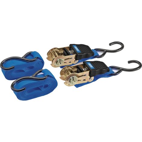Draper 92769 Ratchet Tie Down Straps, 4.5m x 25mm, 225kg (2 Piece)