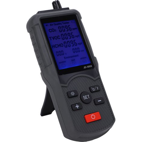JD-3002 Luftqualitätsdetektor, integrierter CO₂- und TVOC-Detektor, Temperatur- und Feuchtigkeitsmonitor (1/5)