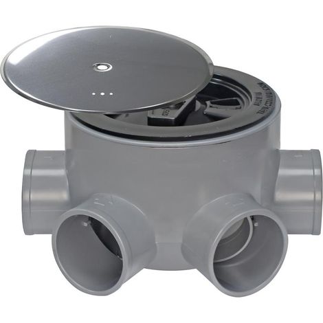 bote sifonico pvc t 85 ba 110  50-40 altura 75 mm. con tapa aireación