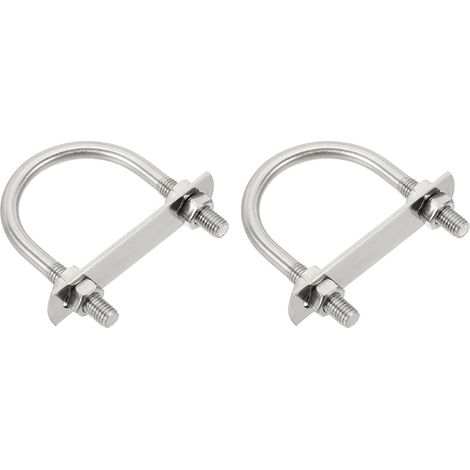 Deux étriers en U, en acier inoxydable 304, avec écrous et rondelles, adaptés aux bateaux de ski nautique et de pêche. (M850100mm) (1/5)