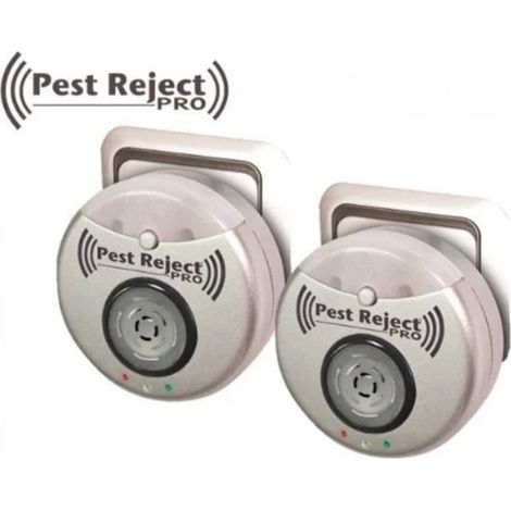 Pest Reject Pro Lot de 2 - Répulsif Anti Rongeurs et Insectes - Avec technologie électromagnétique et ultrasons pour faire fuir les (1/4)