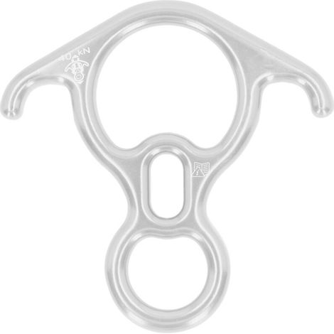 Plaque d'Assurage en Alliage d'Aluminium 40KN pour Escalade et Randonnée, Forme Corne de Bœuf, Équipement de Sécurité Argenté (1/5)