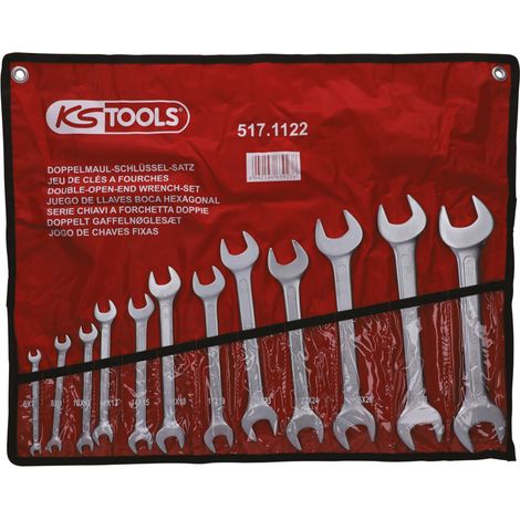 KS Tools - Jeu de 12 clés à fourches métriques - en boîte - 517.1122 (1/3)