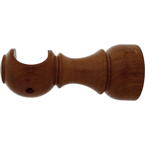 Offene glatte Holzstütze 28x128 mm. Nussbaum