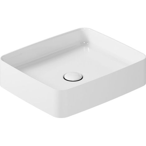 Lavabo Smartb appoggio cm. 45x38 rettangolare bianco lucido di (1/2)