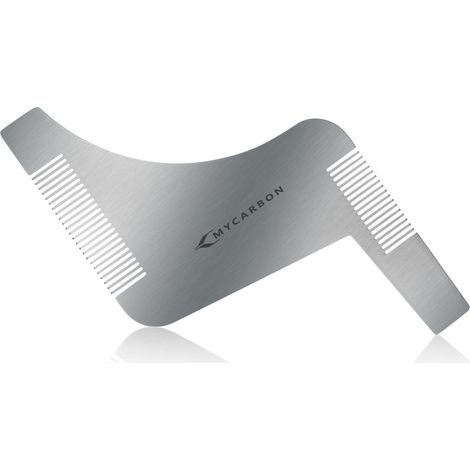 Peine para perfilar la barba, plantilla para dar forma a la barba para hombres, herramienta de afeitado, guía para el cuidado de la barba, recorte, afeitado, tamaño, regla, cuadrado, molde, patrón, pe (1/5)