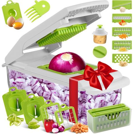 Coupeuse multifonction manuelle professionnelle, trancheuse, coupeuse d'oignons, frites, carottes, pommes de terre, couteaux de cuisine, ustensiles de cuisine et accessoires, outils de cuisine et peti (1/4)