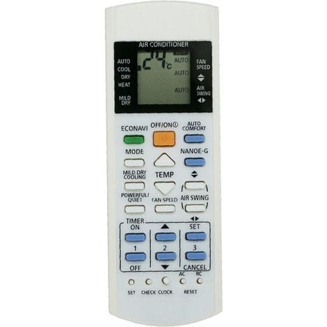 Télécommande de remplacement pour climatiseur Panasonic, ABS blanc, A75C3300 3208 3706 3708 3883 (1/4)