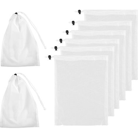 8 Pack Swimming Pool Filter Bag, 31x23cm Reusable Fine Mesh Bag Fine Seam Filter Bag Aquarium Replacement Bag for Pool Vacuum Cleaner for Swimming Pool Spa Leaf Cleaner (1/5)